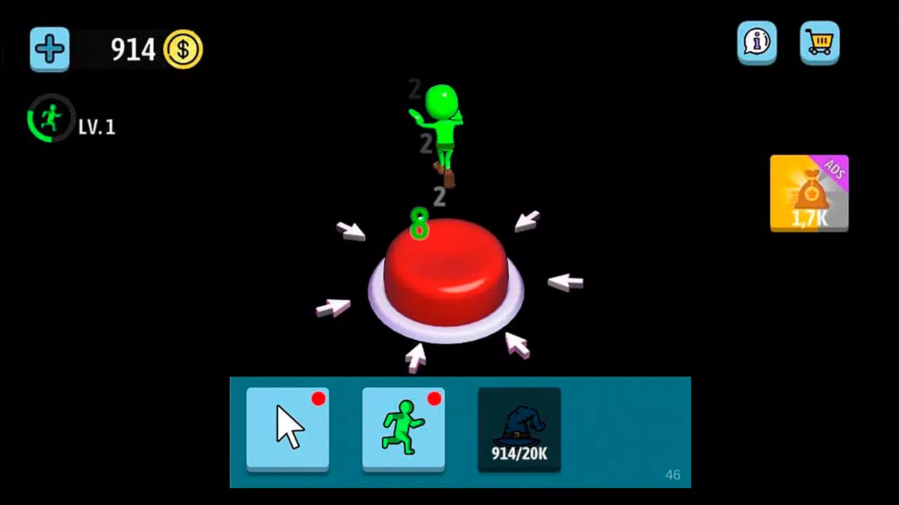 Schermata Green button: Авто кликер игра 3