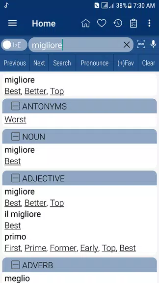 English Italian Dictionary Ảnh chụp màn hình 2