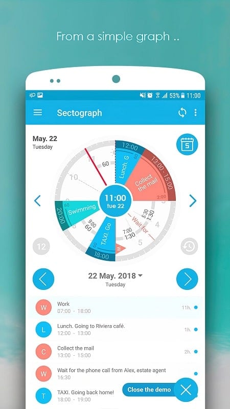 Sectograph. Day & Time planner Screenshot 3