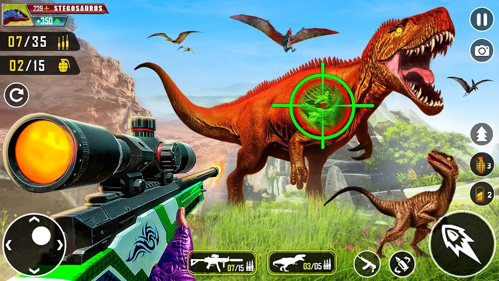 Wild Dino Hunter 3D Gun Games スクリーンショット 2