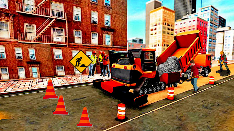 Highway road construction game Captura de pantalla 3