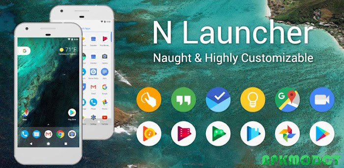 N+ Launcher Pro – Nougat 7.0 Tangkapan skrin 1