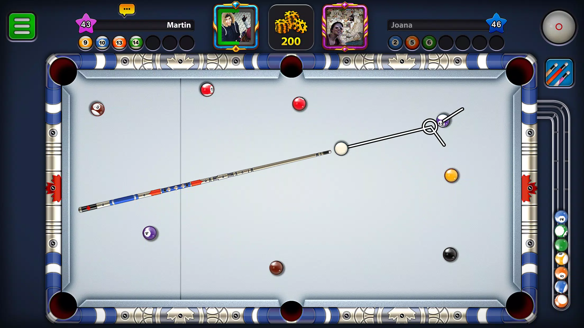 Billiards Game: 8 Ball Pool Schermafbeelding 2