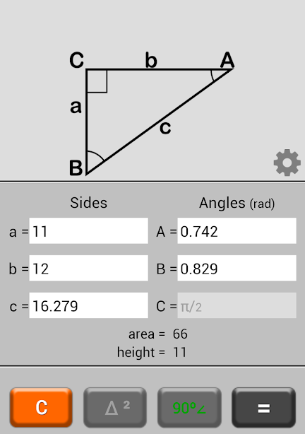 Triangle Calculator Zrzut ekranu 2