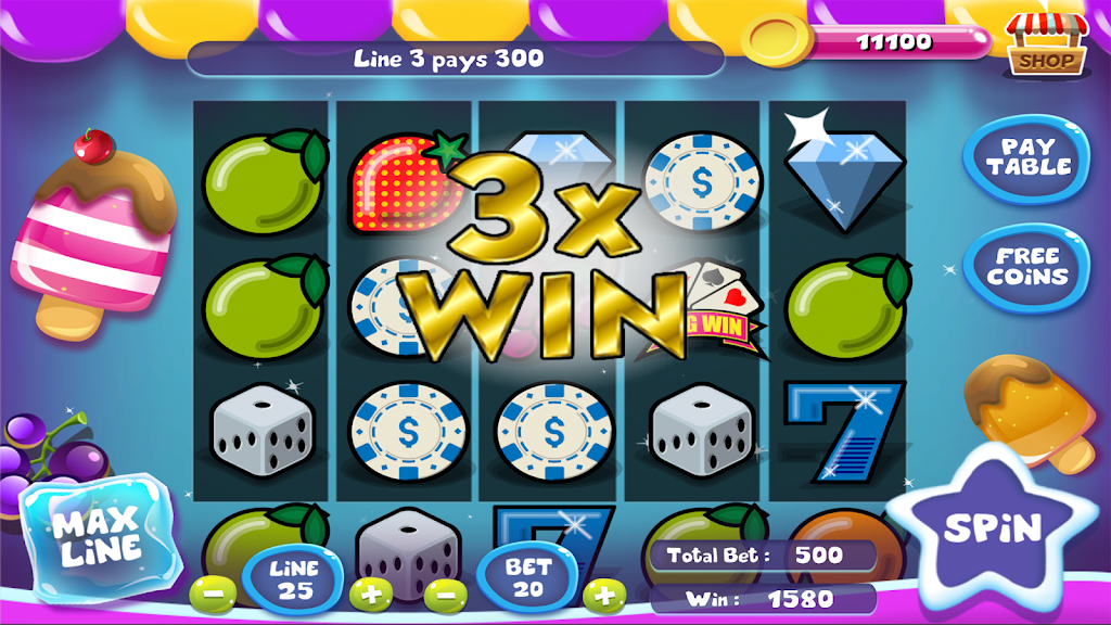 Slot Matchine IceCream - Vegas Casino Slot Games Tangkapan skrin 2