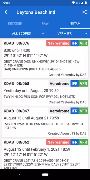 Avia Weather - METAR & TAF Ảnh chụp màn hình 4