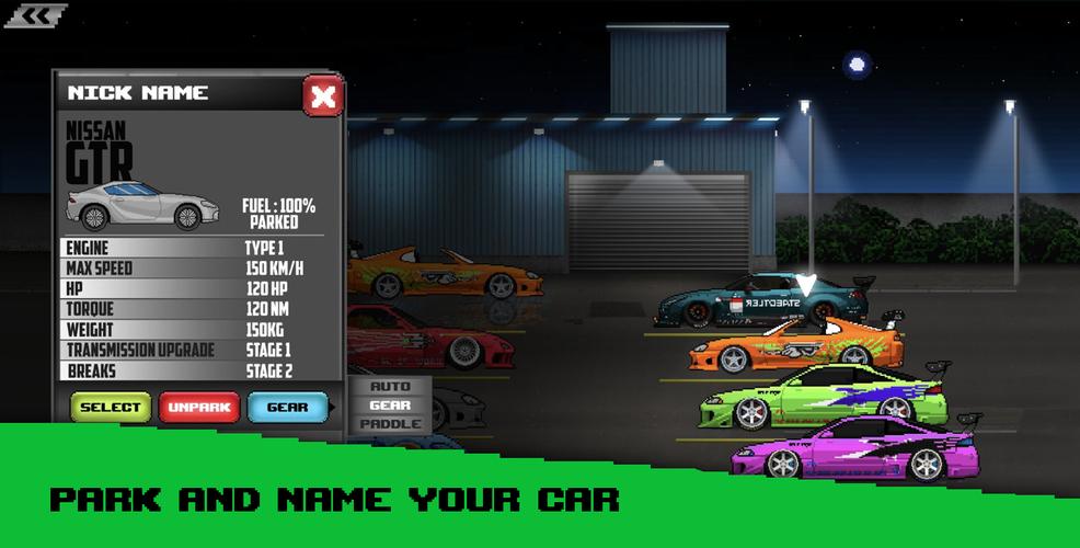 Pixel Car: Reckless Racer Schermafbeelding 4