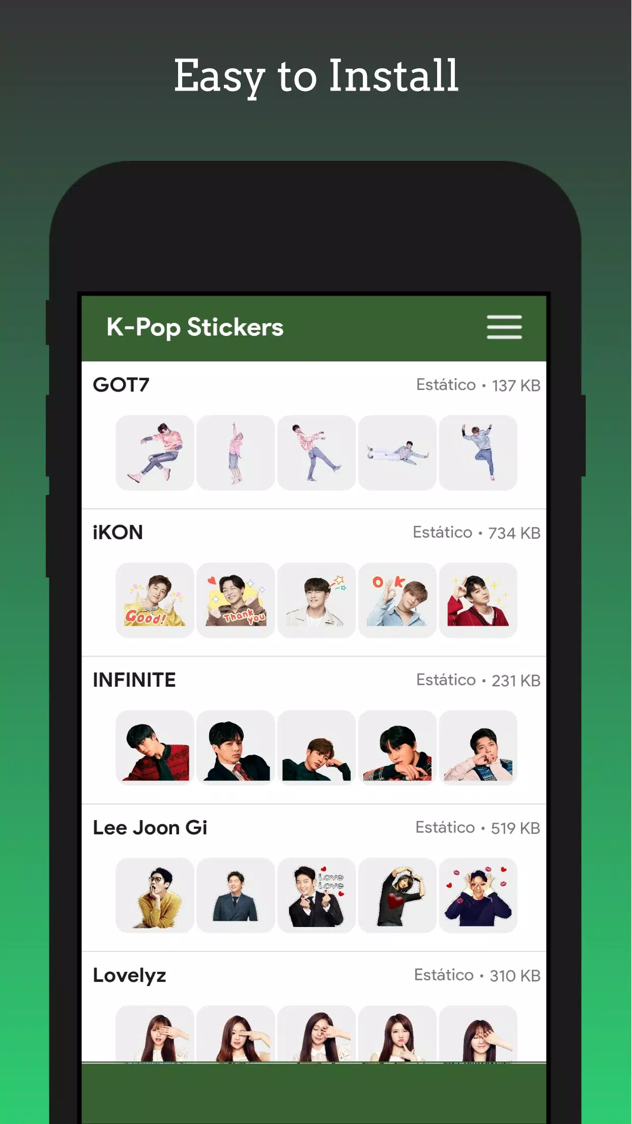 Stickers - KPop Korean BT24 Screenshot 3