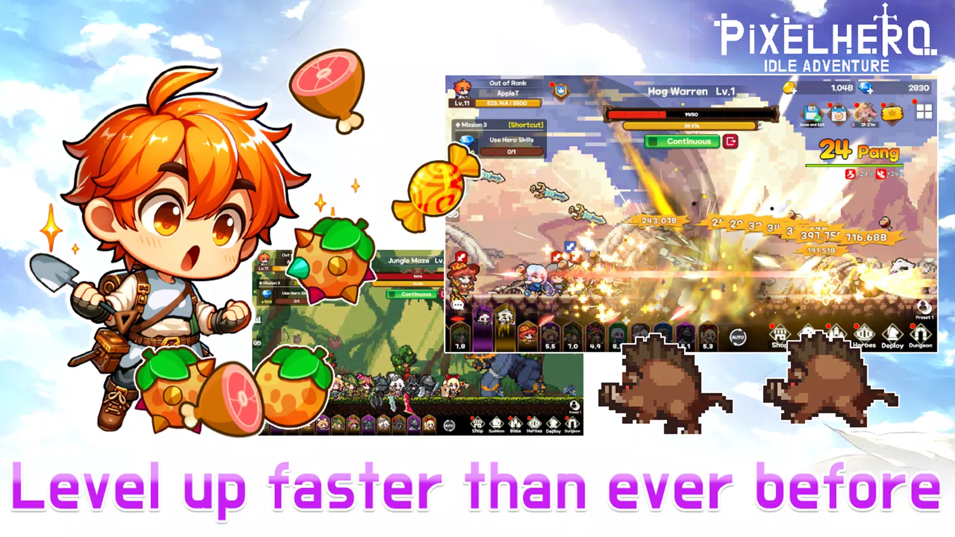 Pixel Heroes Idle ဖန်သားပြင်ဓာတ်ပုံ 3