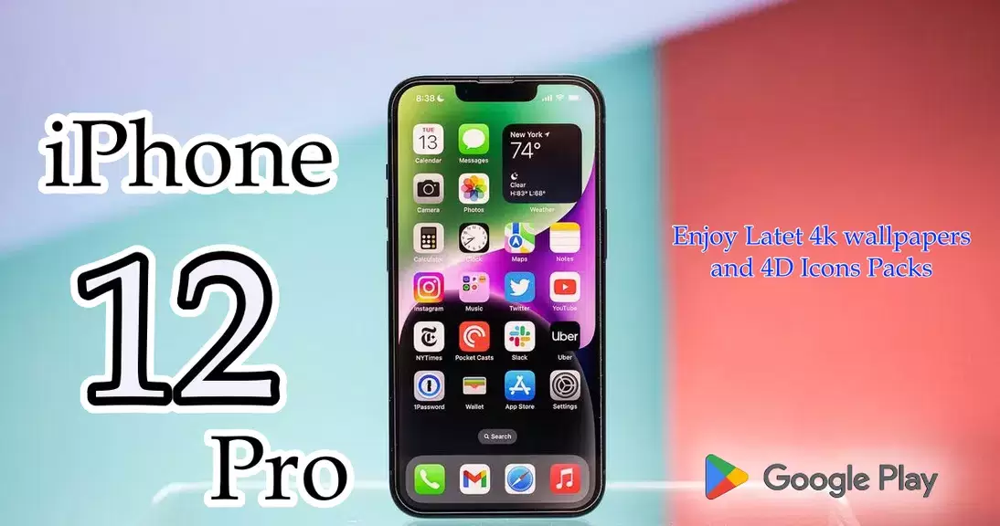 iPhone 12 Pro Launcher Themes Ảnh chụp màn hình 3