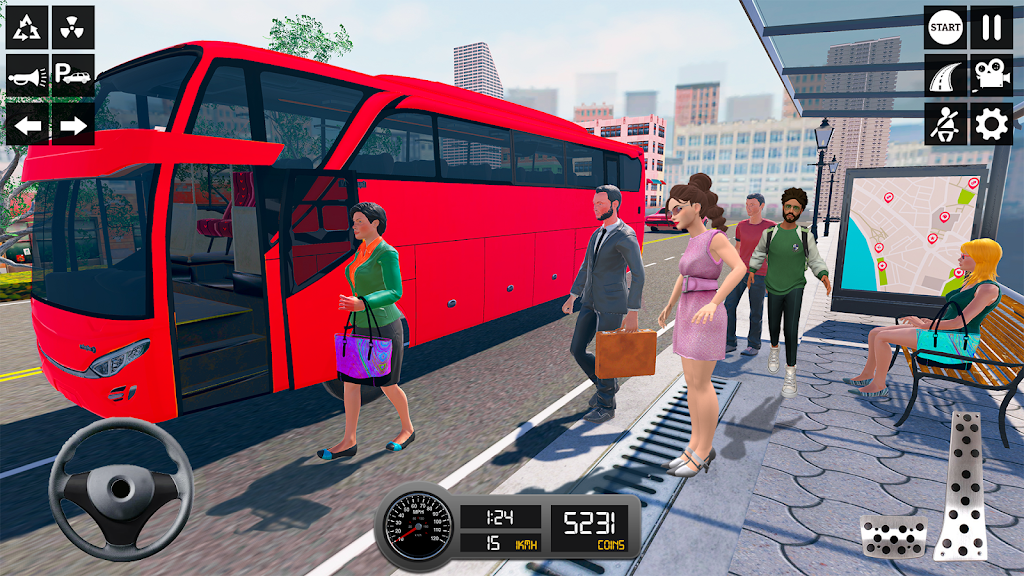 Driving Simulator 3d Bus Games Captura de tela 3