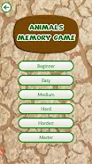 Animals Memory Game Tangkapan skrin 2