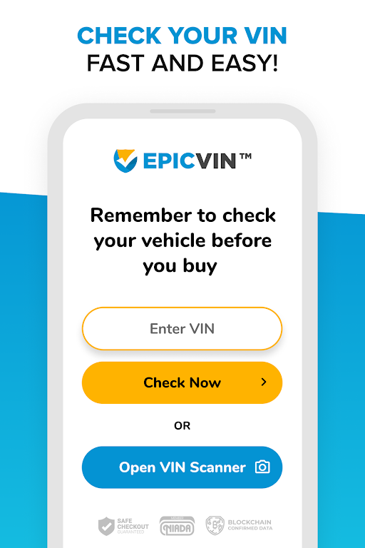 EpicVIN Vehicle History Report应用截图第1张