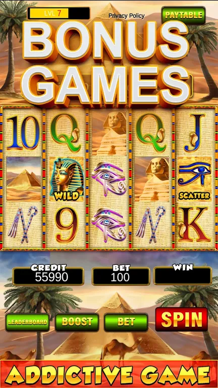 Slot Machine: New Pharaoh Slot - Casino Vegas Feel ภาพหน้าจอ 3