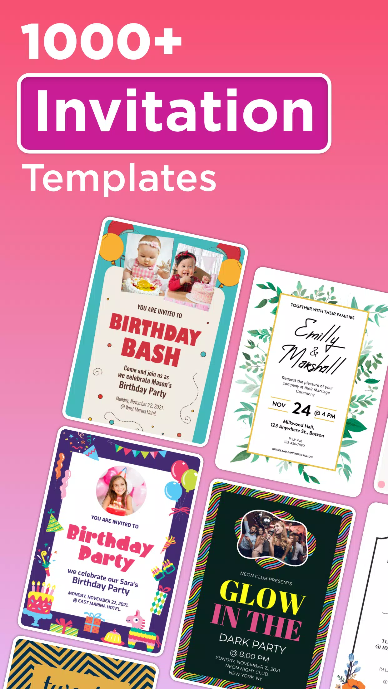 Invitation maker & Card Design Screenshot 2