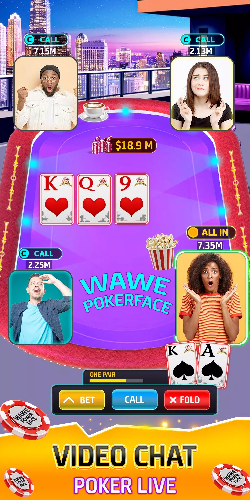 Wawe Poker Face - Holdem Poker Ekran Görüntüsü 3