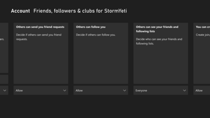 Xbox Friend Requests and Follow System