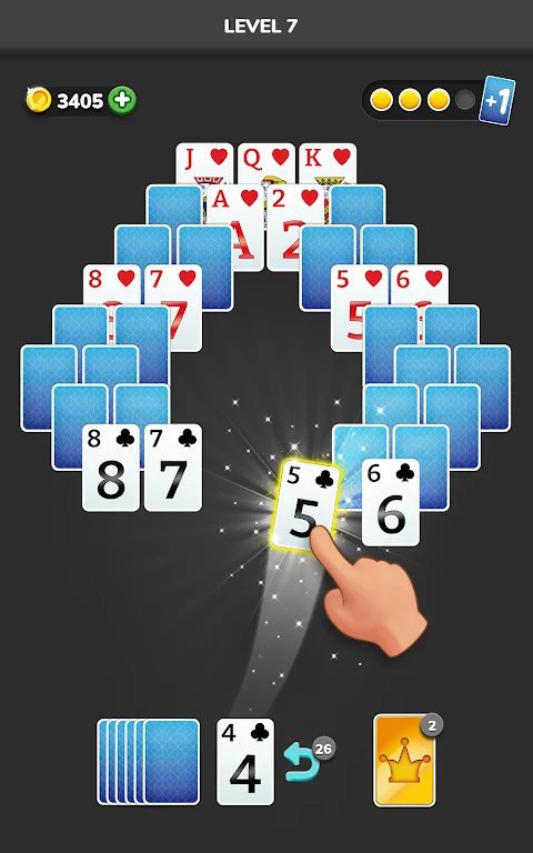 Solitaire 3D - Tripeaks Puzzle Capture d'écran 1