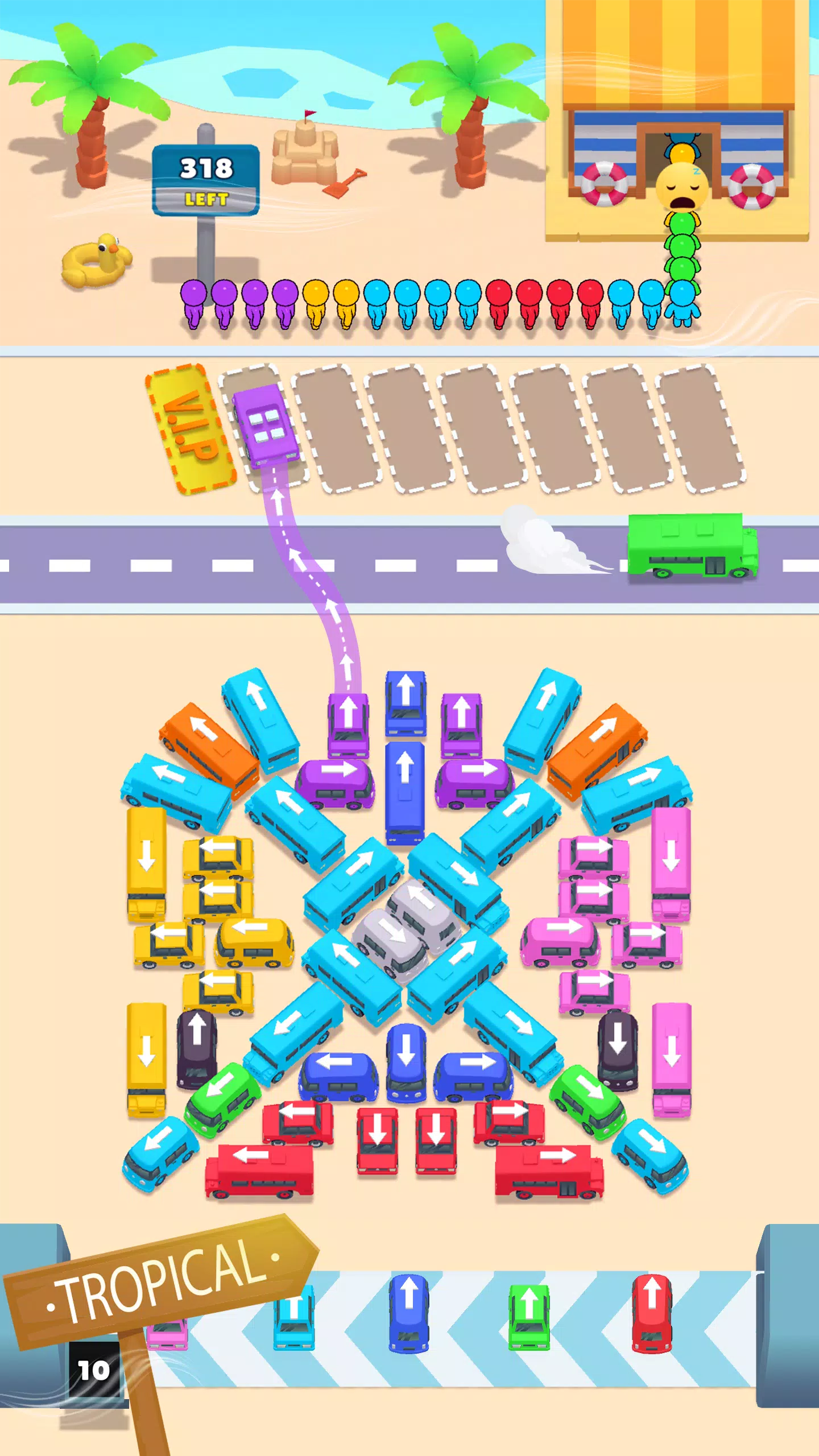 Bus Match Puzzle: Bus Shuffle ဖန်သားပြင်ဓာတ်ပုံ 4