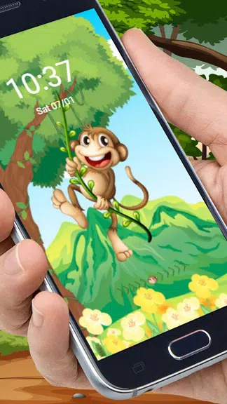 The Cute Cartoon Monkey Theme Schermafbeelding 4