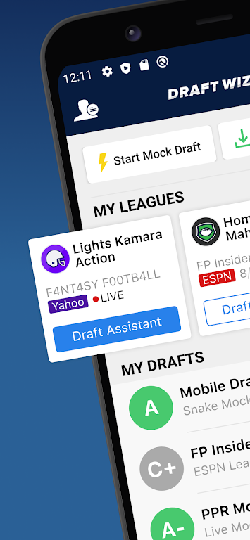 Fantasy Football Draft Wizard Tangkapan skrin 1