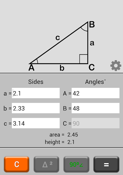 Triangle Calculator Zrzut ekranu 3