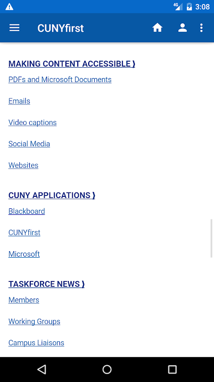 CUNYfirst ภาพหน้าจอ 3