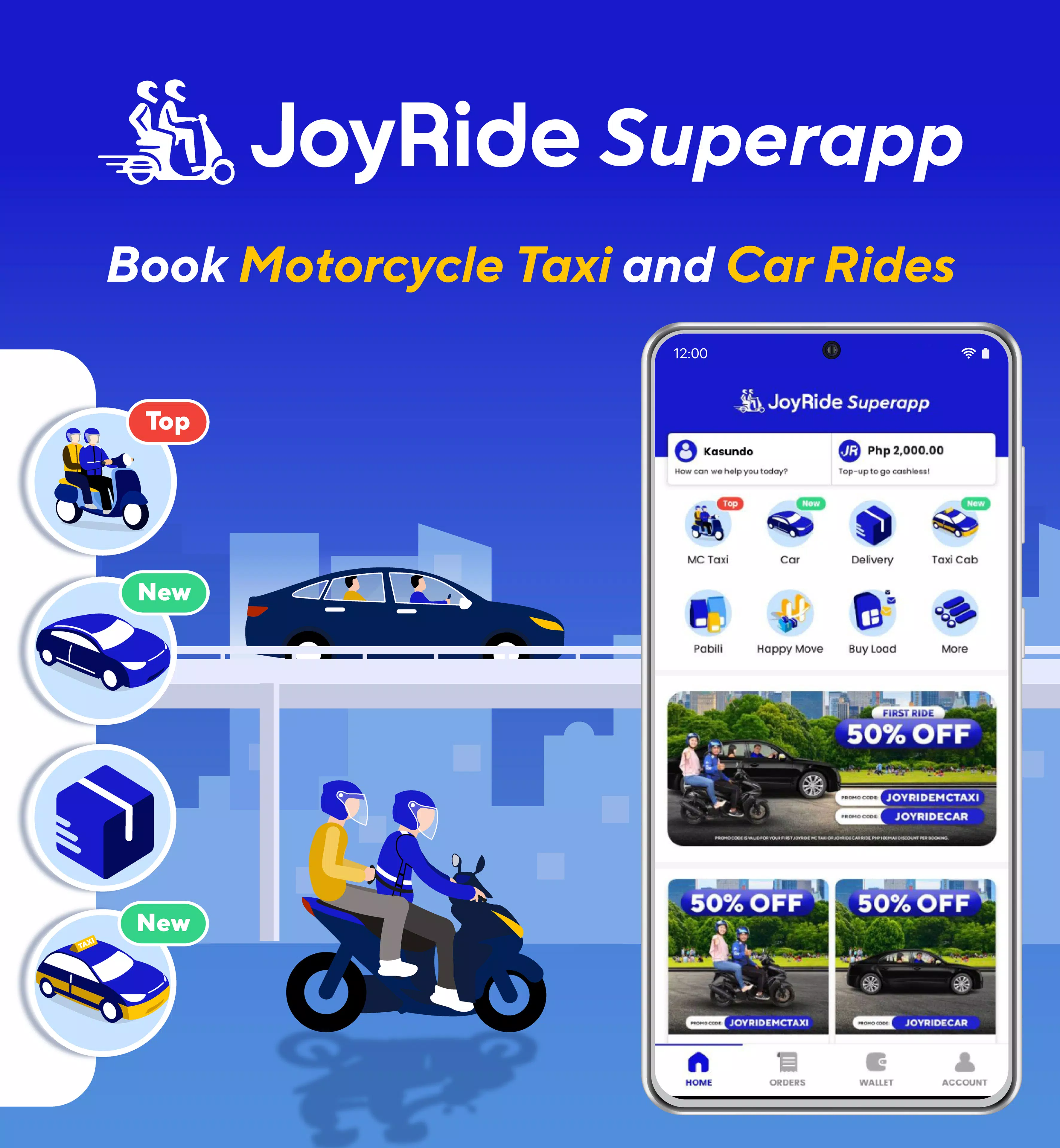 JoyRide - Book Car and MC Taxi应用截图第1张