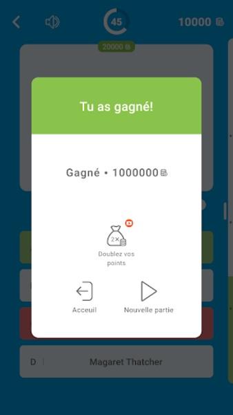 Millions Quiz - Français Zrzut ekranu 2