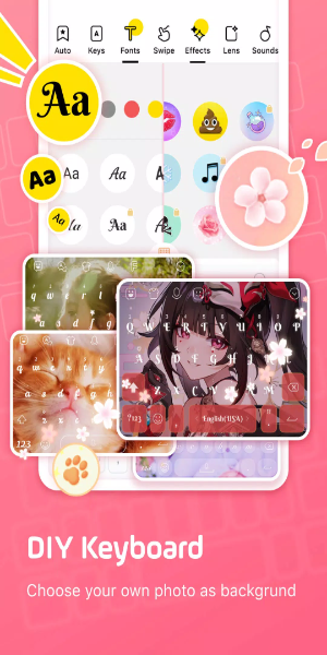 Clavier Emoji Facemoji&Thèmes Capture d'écran 1