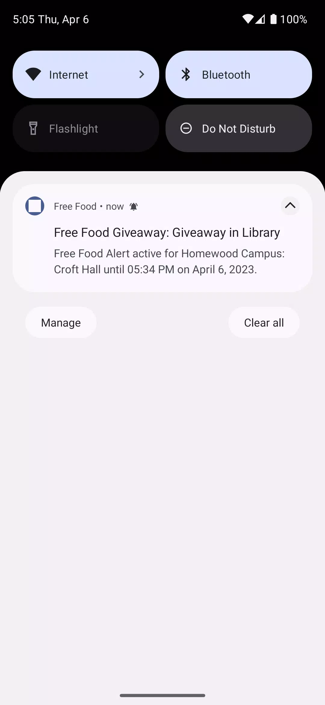 Free Food Alert Ảnh chụp màn hình 3