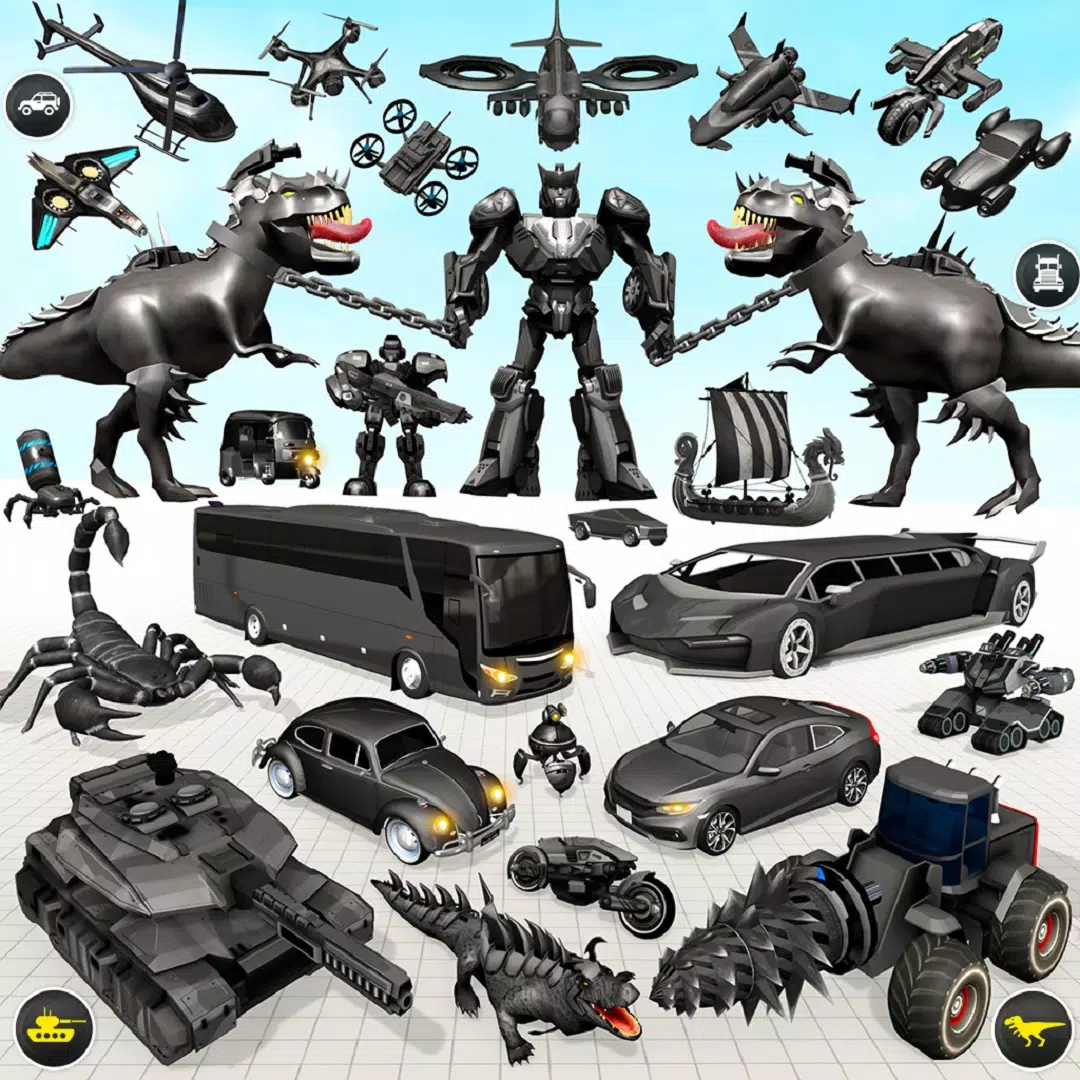 Dino Robot Car Transform Game 스크린샷 1