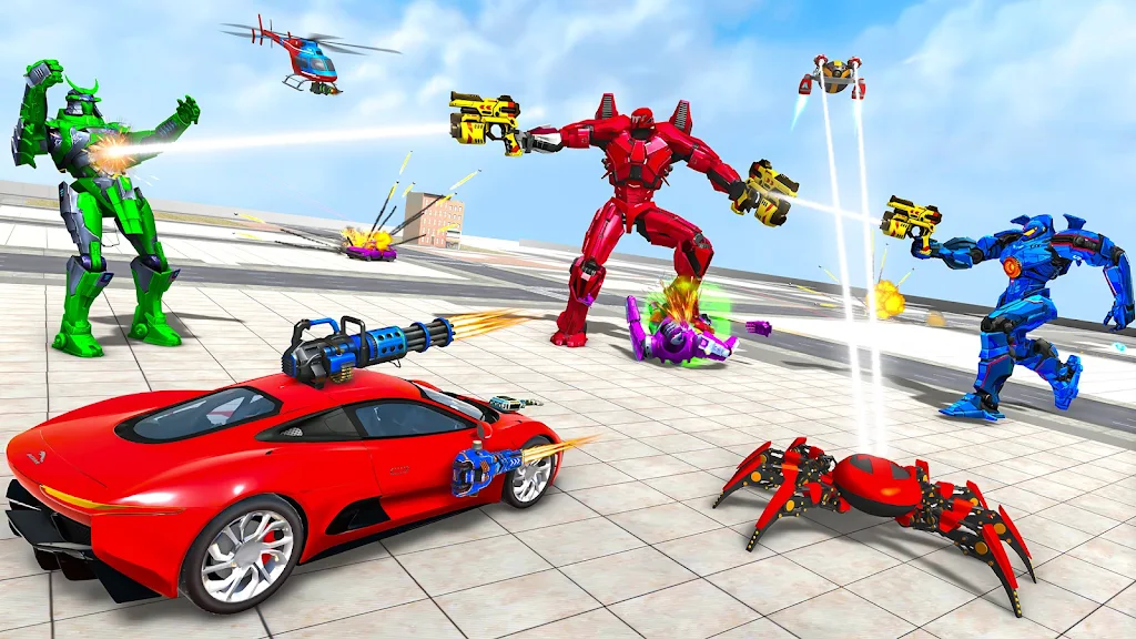 Spider Robot Games: Robot Car Zrzut ekranu 4