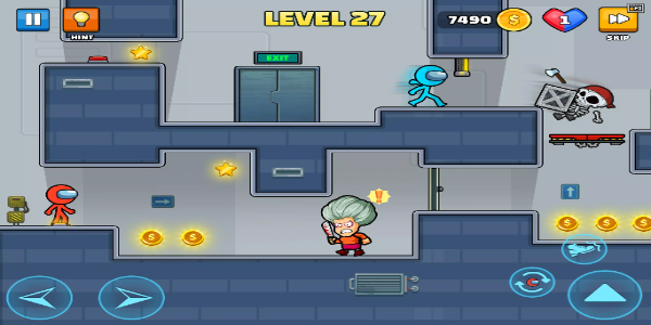 Red Blue Stickmen: Escape Game Captura de tela 3