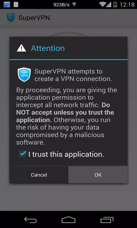 SuperVPN Pro Tangkapan skrin 1