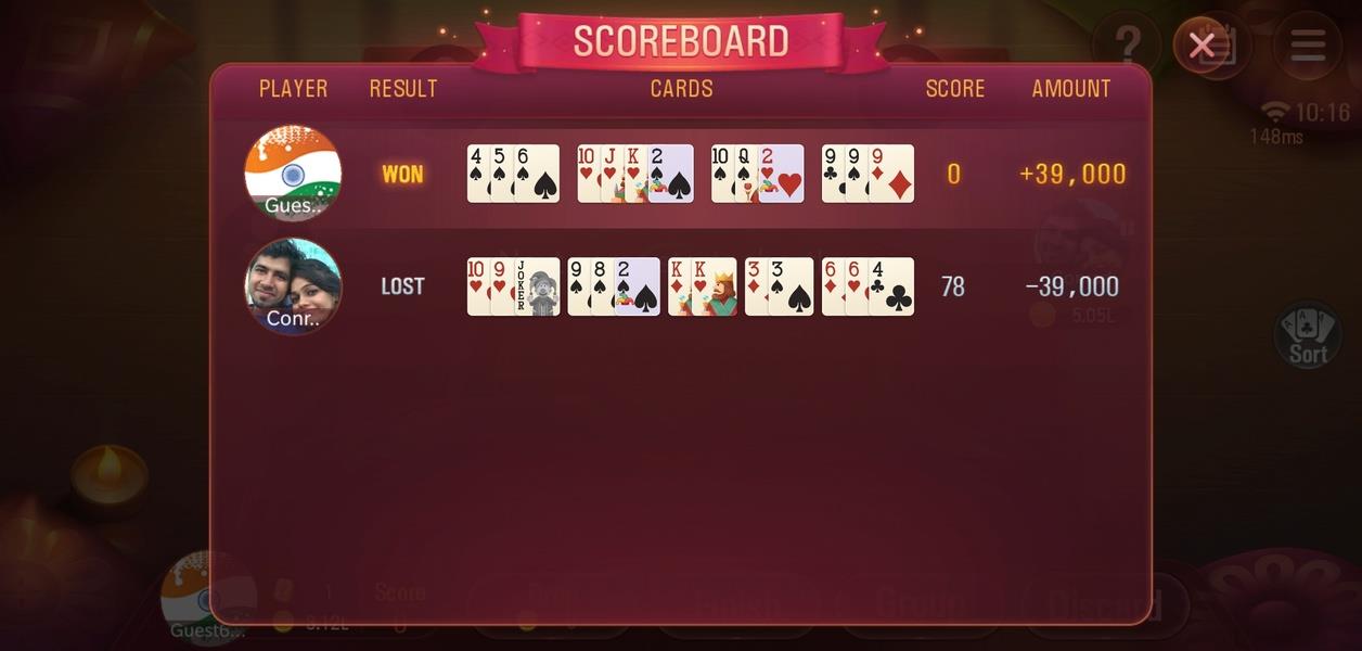 Rummy Plus - Online Indian Rummy Tangkapan skrin 4