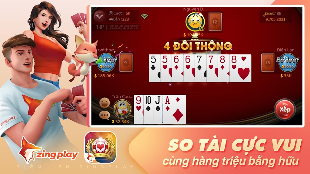 Tiến lên Miền Nam - Tiến Lên - ZingPlay Ekran Görüntüsü 2
