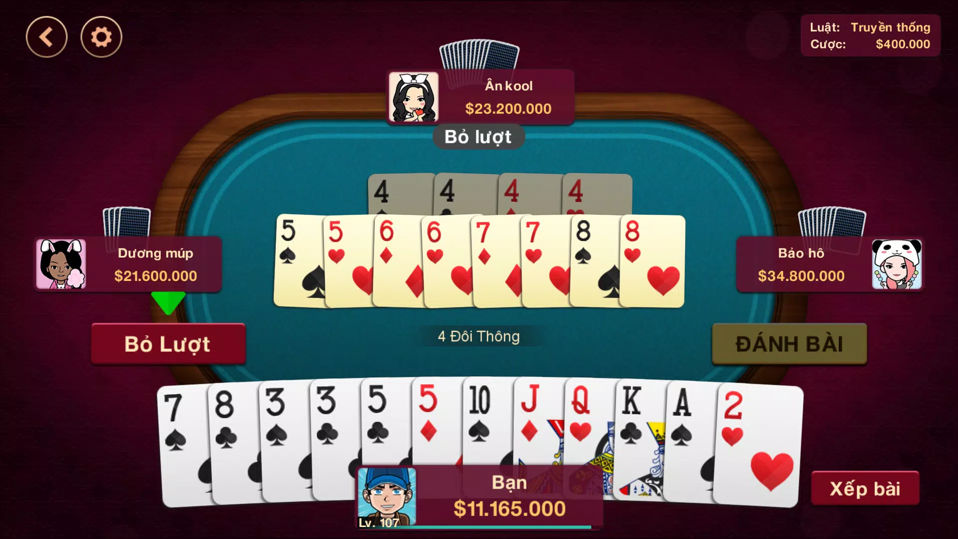Tiến Lên All Rules Offline স্ক্রিনশট 4