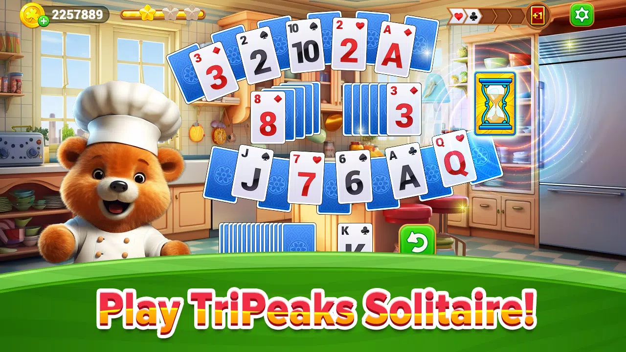 Cooking Solitaire Chef Bear Schermafbeelding 1