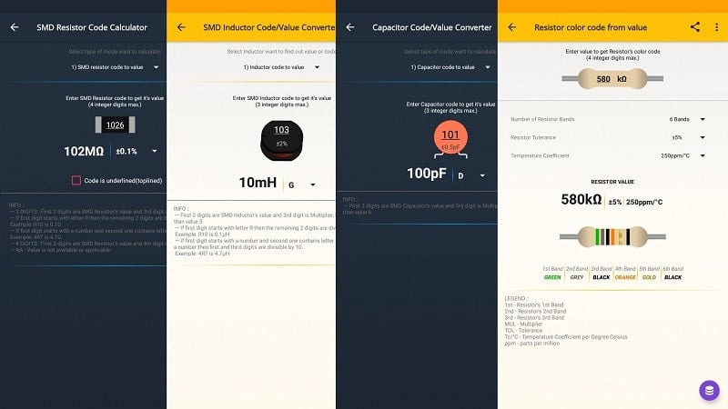 ElectroCalc Captura de tela 2