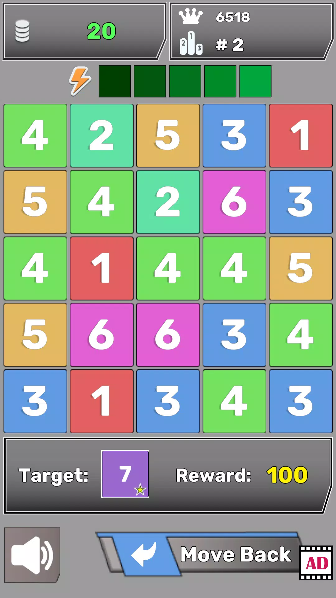 Number Blocks Match Puzzle. Zrzut ekranu 1