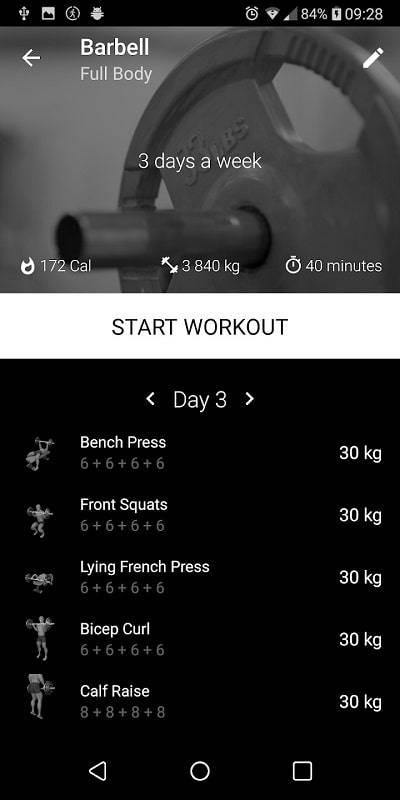 Barbell Home Workout स्क्रीनशॉट 2