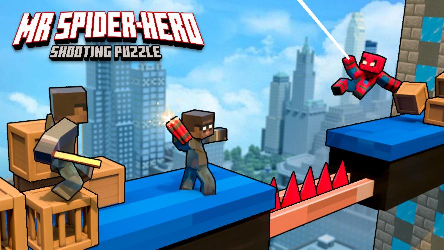 Mr Spider Hero Shooting Puzzle Captura de tela 1