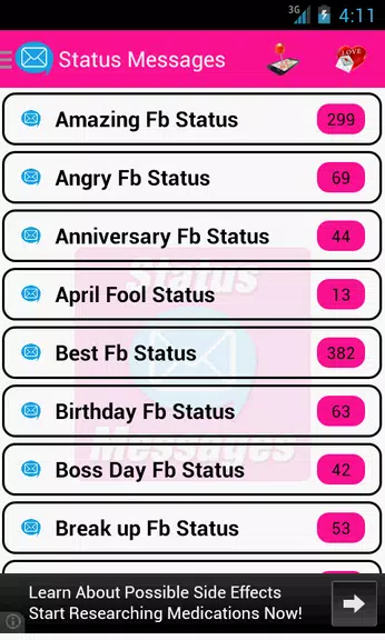 Status Messages ภาพหน้าจอ 1