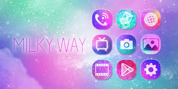 Milky Way GO Launcher Theme Capture d'écran 1