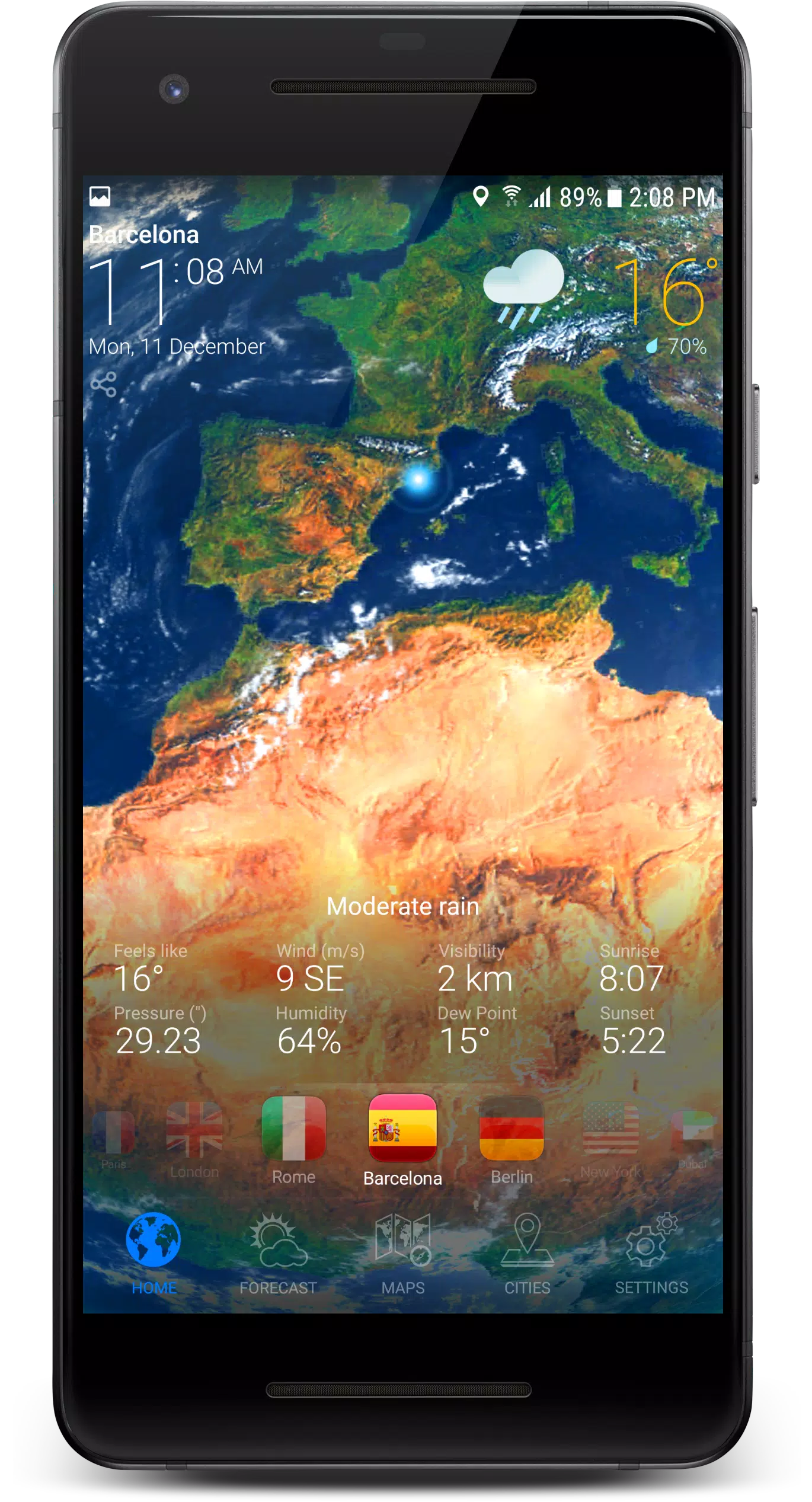 3D EARTH PRO - local forecast Captura de pantalla 3