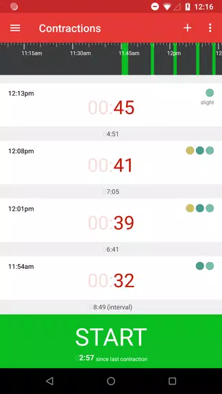 Contractions Timer for Labor 스크린샷 1