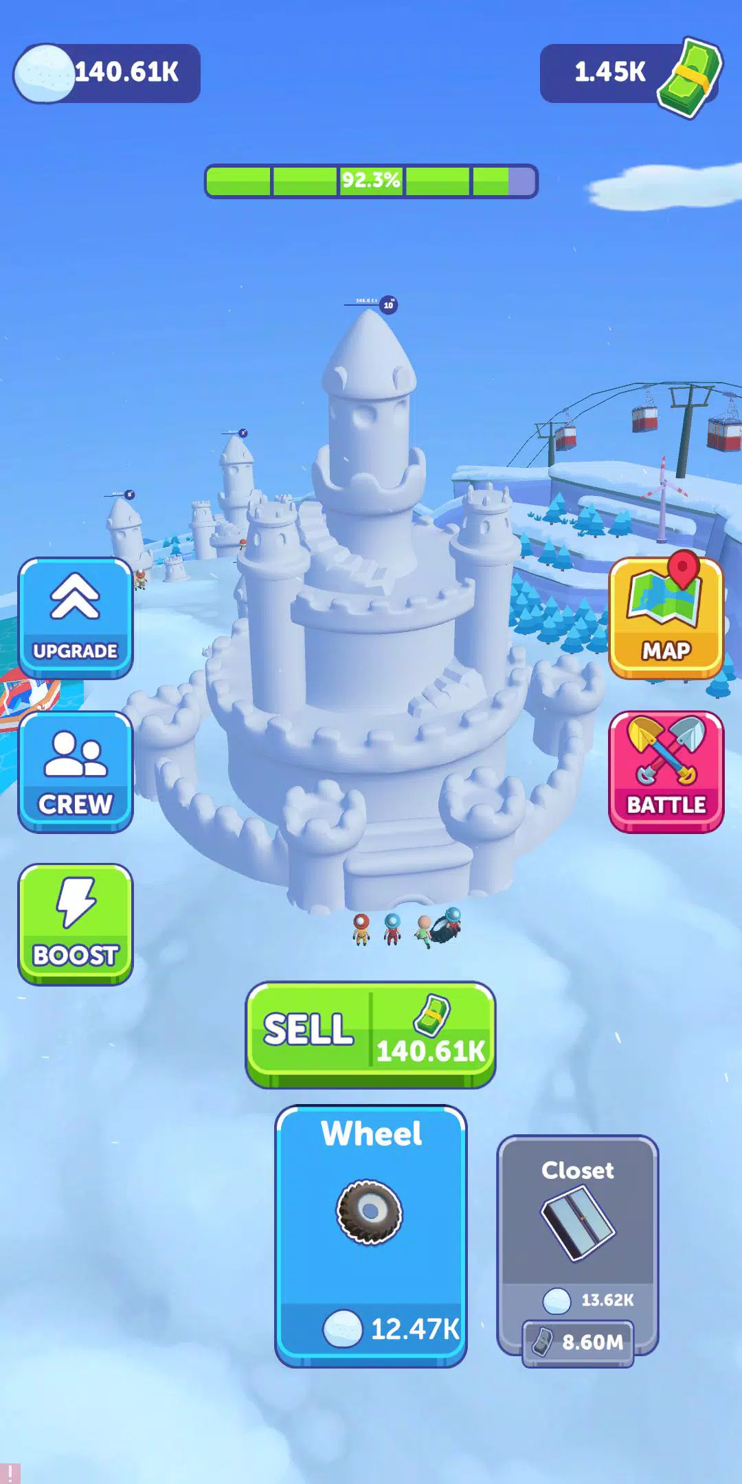 Snow Castle: Idle Clicker Schermafbeelding 2