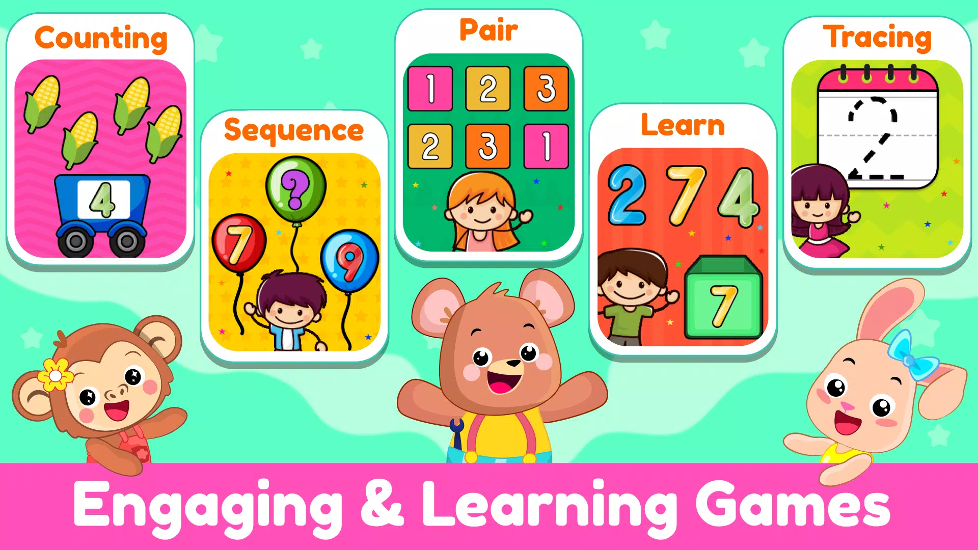 Learn 123 Numbers Kids Games ภาพหน้าจอ 1