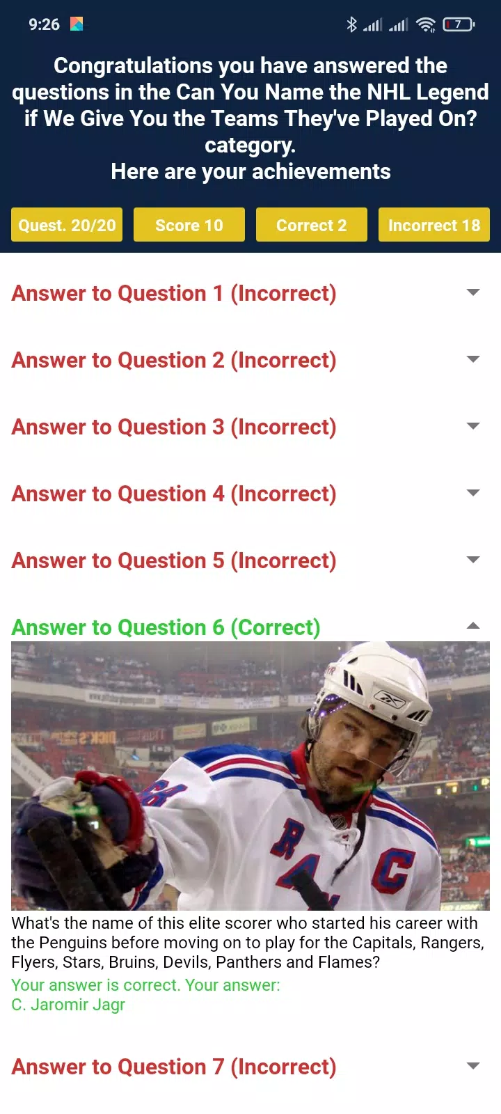 Trivia Game For NHL Addict! स्क्रीनशॉट 2